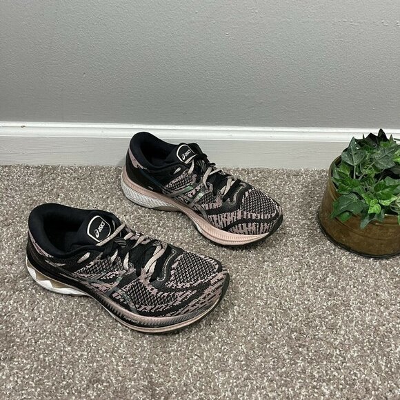 ASICS Women's Shoes Size 9.5 GEL-KAYANO 27 Black Ginger Peach Running Sneakers - Picture 7 of 11